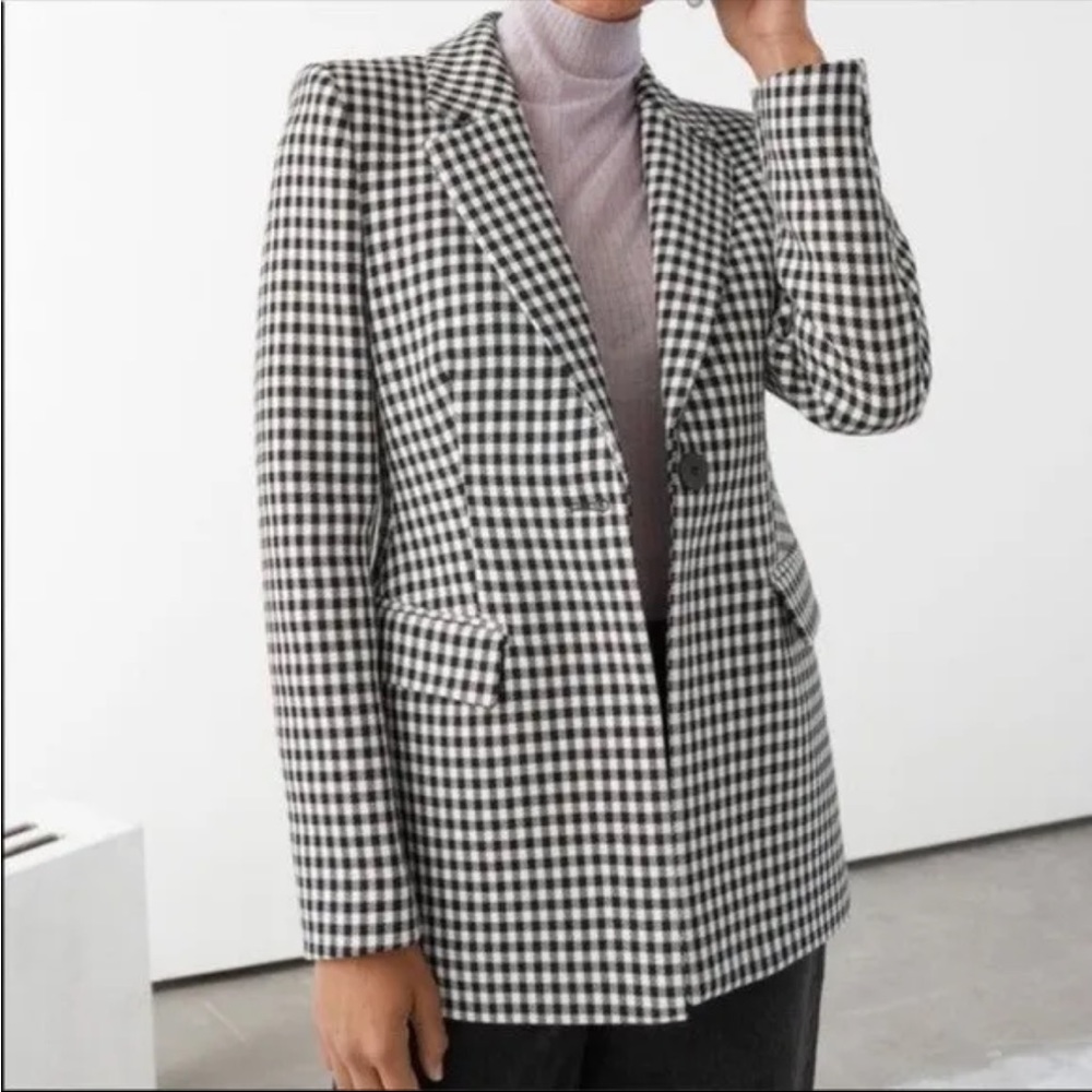 & Other Stories Paris Atelier Manteco Gingham Blazer size 8